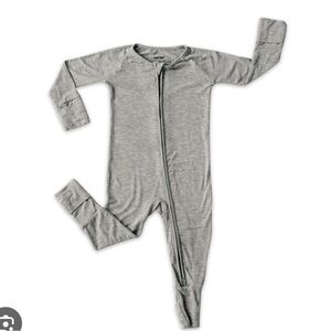 Little Sleepies Zippy- Ribbed Gray 12-18 month